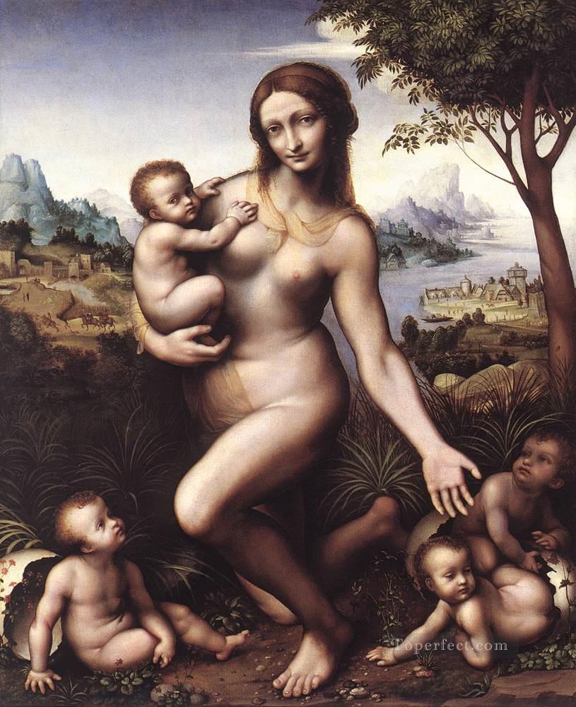 レダ 1530 レオナルド・ダ・ヴィンチ油絵